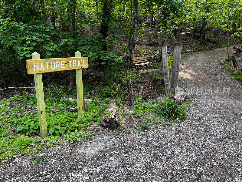 Nature Trail Sign in Park